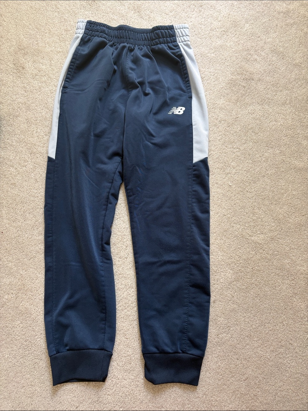 New Balance Navy Joggers with Light Gray Side Panels